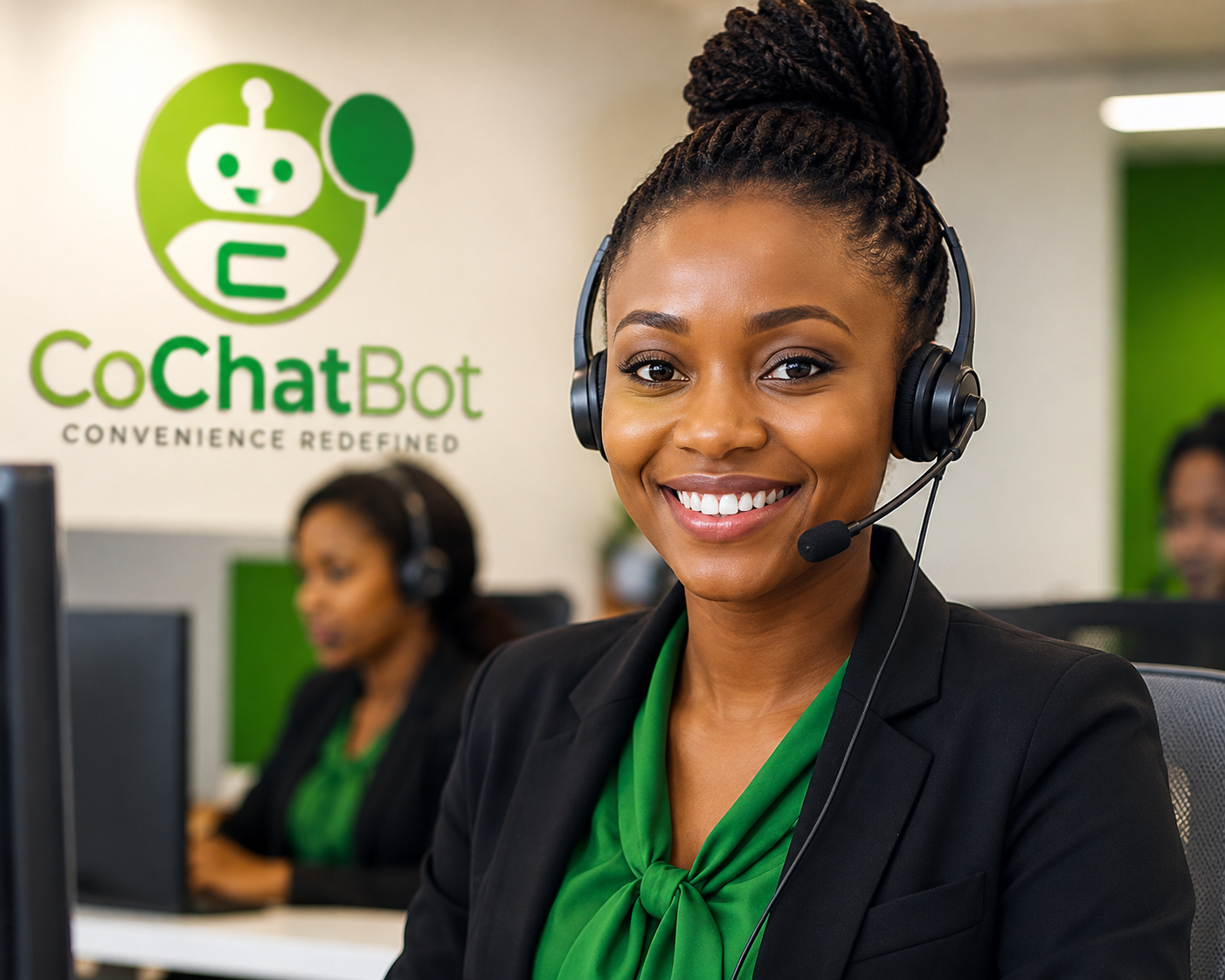 CoChatBot support team member assisting customers